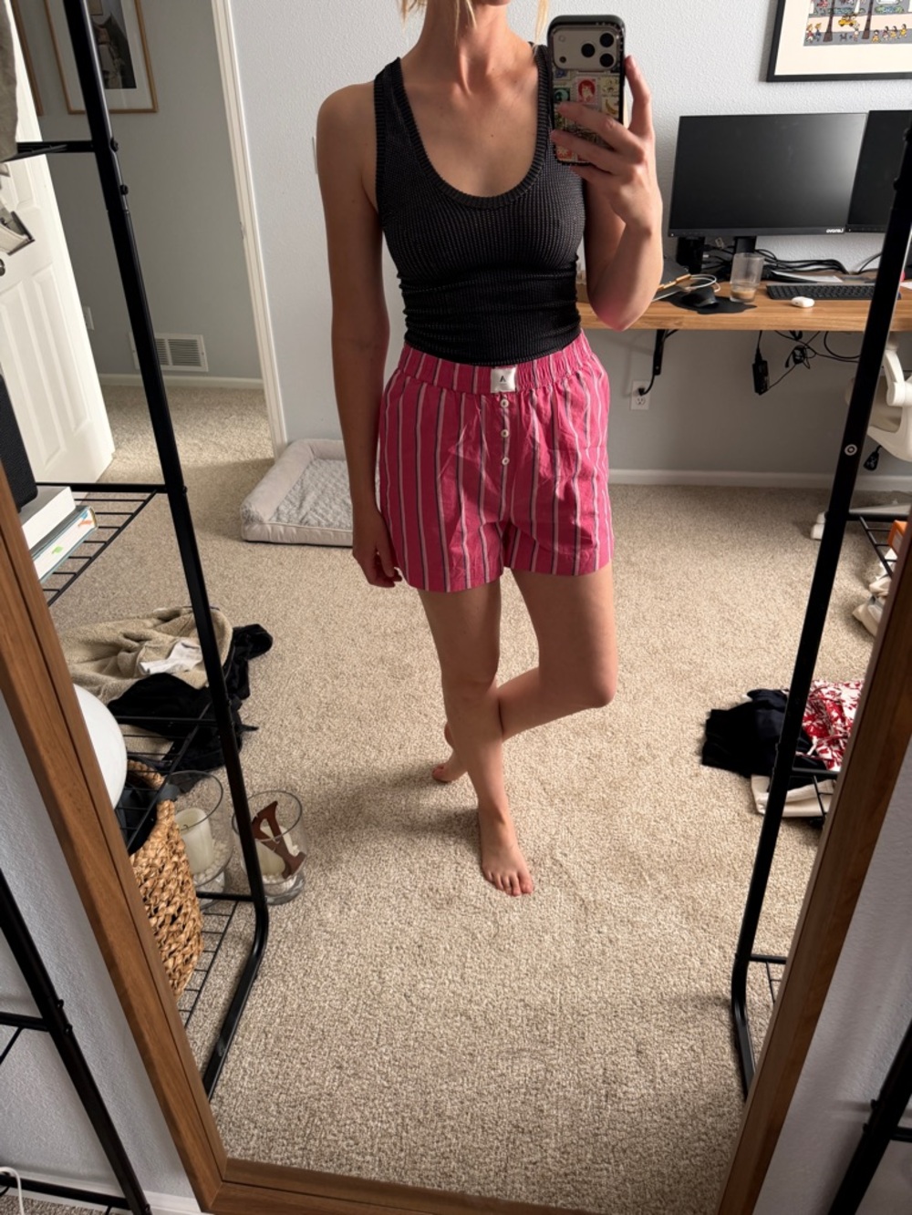 Anthropologie Pink Striped Women’s Shorts